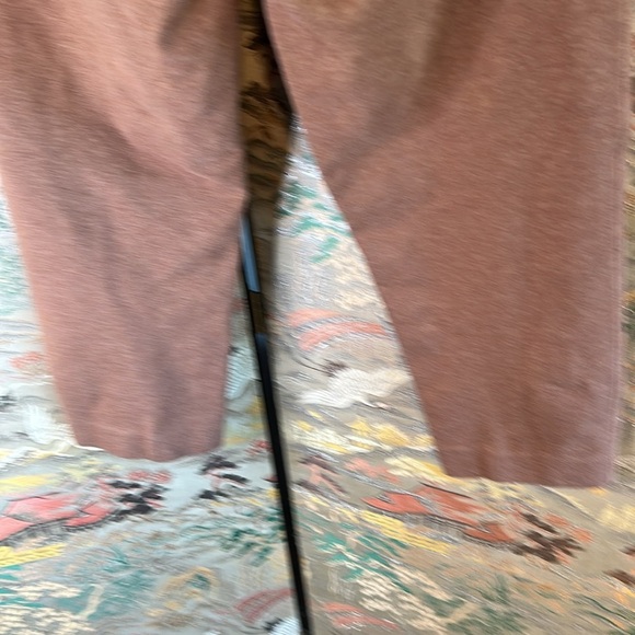 EVERLANE THE DREAM PLEATED KNIT CROP HEATHERED  AUBURN PANT SZ S - Picture 8 of 15